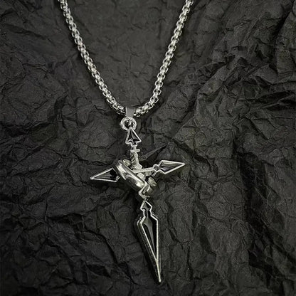 Titanium steel necklace, crafted with an electroplating process, fade-resistant and hypoallergenic.